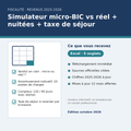 Simulateur fiscal micro-BIC vs réel + compteur de nuitées et taxe de séjour (Excel)
